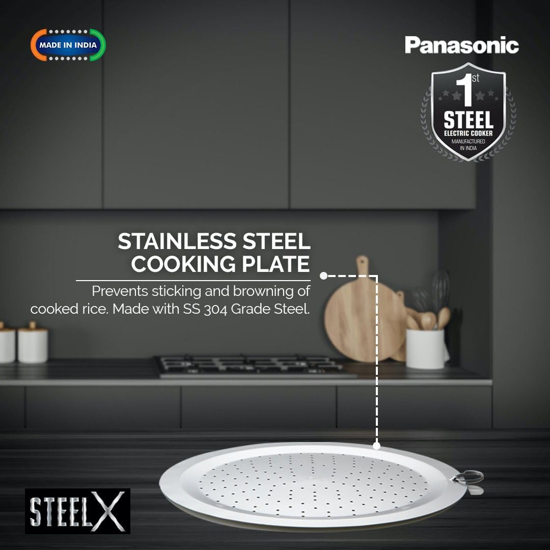 Panasonic SR-G18(SUS) Electric Rice Cooker – 1.8L, Stainless Steel