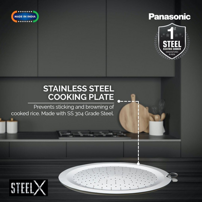 Panasonic SR-G18(SUS) Electric Rice Cooker – 1.8L, Stainless Steel