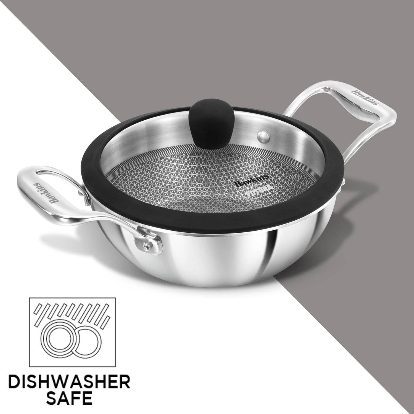 Hawkins PSNK15G Triply Shielded Nonstick Kadhai (1.5 L)