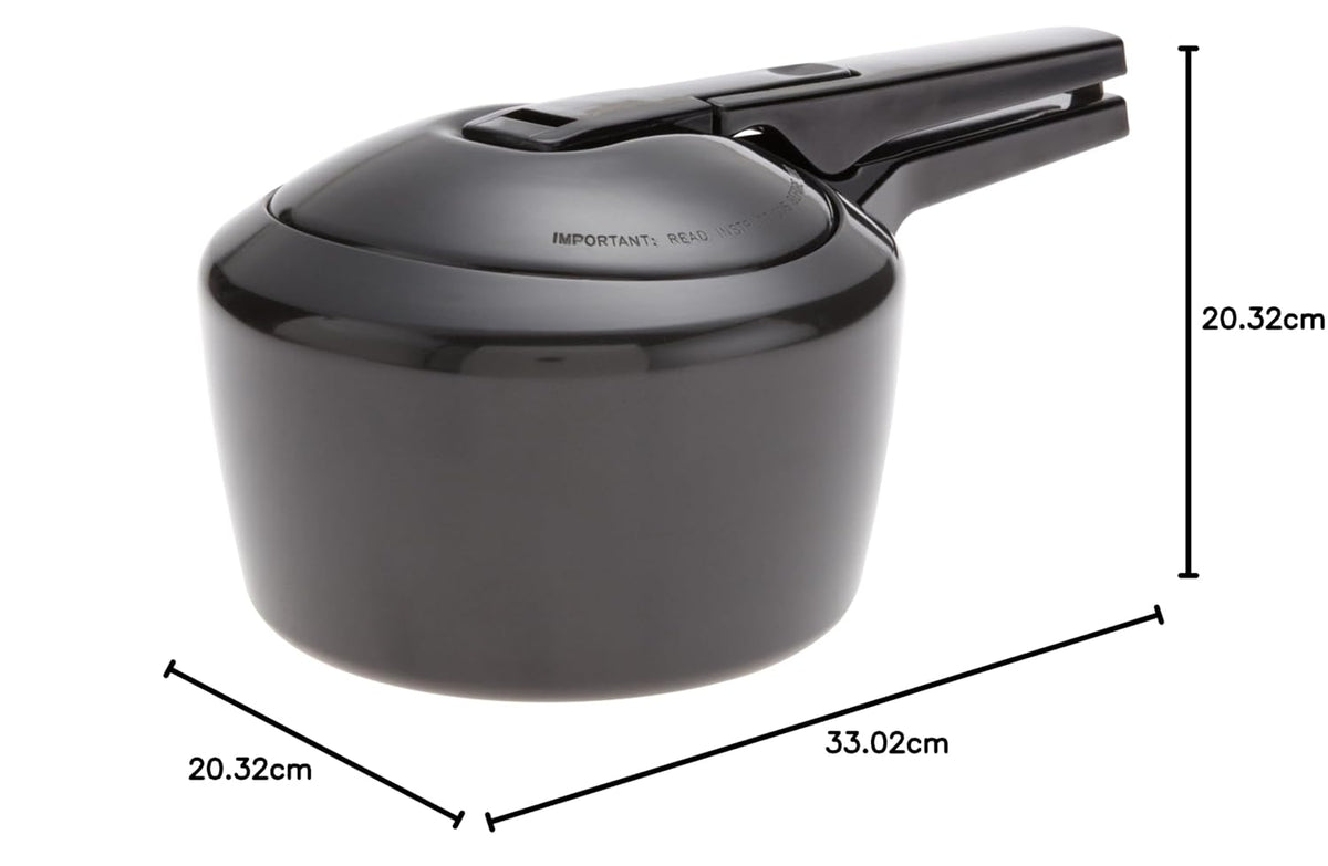 Hawkins Futura 2L Pressure Cooker – Hard Anodised Aluminium, FP20, Ideal for 2–3 Persons