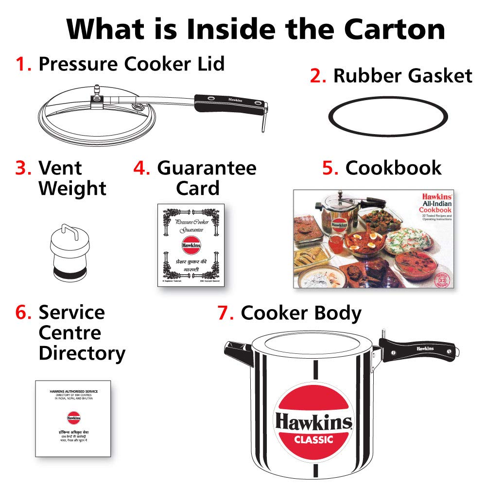 Hawkins Classic 12L Pressure Cooker – Model CL12