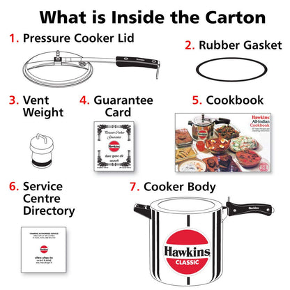 Hawkins Classic 12L Pressure Cooker – Model CL12