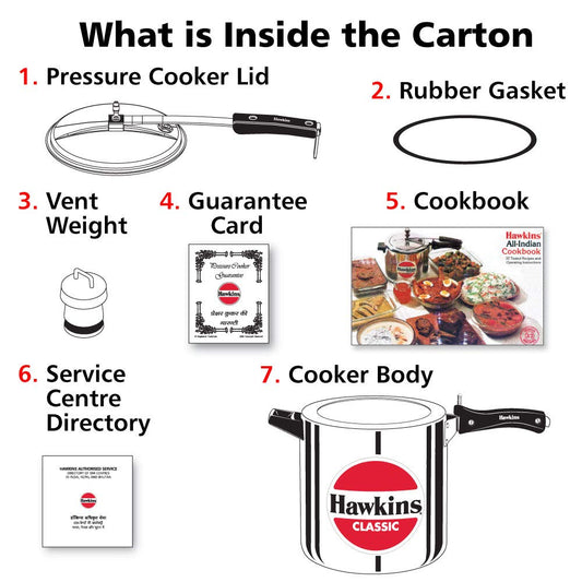 Hawkins Classic 12L Pressure Cooker – Model CL12