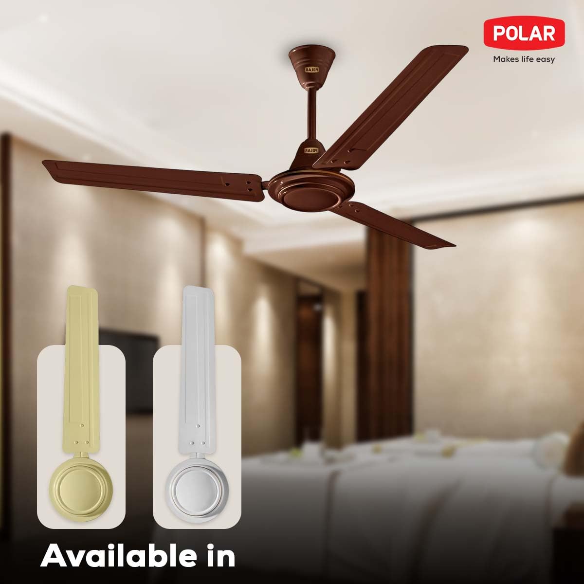 Polar Winchester 1200mm Ceiling Fan – 3 Blades, 52W, Copper Motor, Energy Efficient