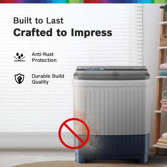 Bosch WJP904P0IN Series 4 – 9 kg 5 Star Semi-Automatic Top Load Washing Machine (Peacock Blue)