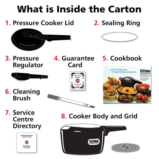 Hawkins Futura 3L Pressure Cooker – Hard Anodised Aluminium, FP30, For 3–4 Persons