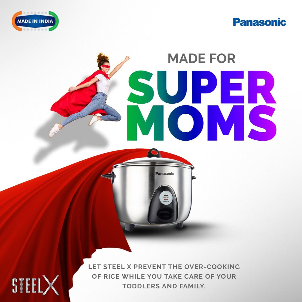 Panasonic SR-G18(SUS) Electric Rice Cooker – 1.8L, Stainless Steel