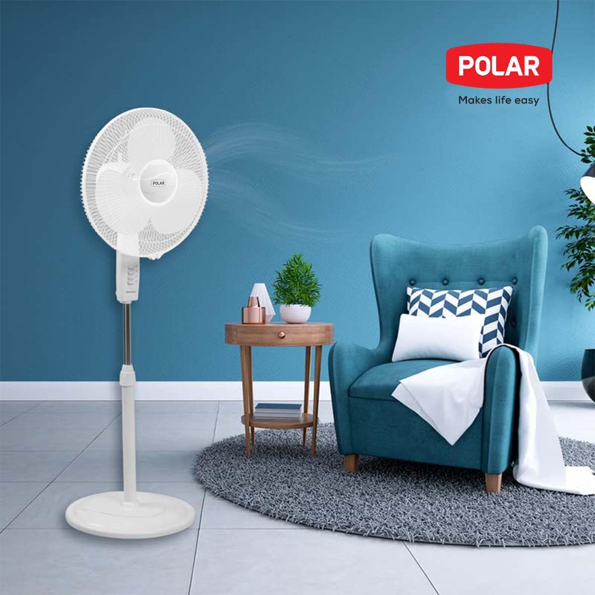 Polar Annexer R 400mm Pedestal Fan – Normal Speed, 3-Speed Control, 100% Copper Motor