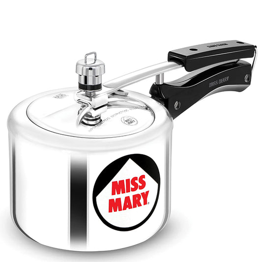 Hawkins Miss Mary 2L Pressure Cooker – Virgin Aluminium, MM20, Ideal for 2–3 Persons