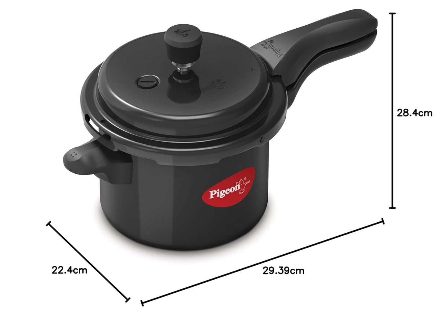 Pigeon Titanium 3L Hard Anodized Pressure Cooker – Inner Lid, Induction & Gas Compatible
