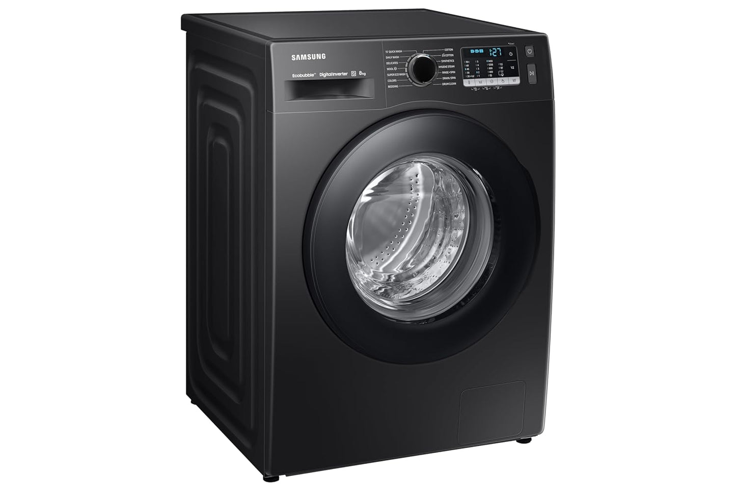 Samsung 8 kg, Hygiene Steam with Inbuilt Heater, Digital Inverter, Fully-Automatic Front Load Washing Machine (WW80TA046AB1TL, Black)