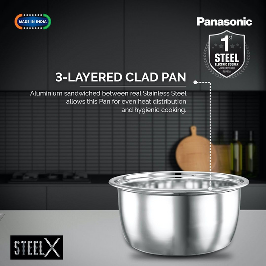Panasonic SR-G18(SUS) Electric Rice Cooker – 1.8L, Stainless Steel