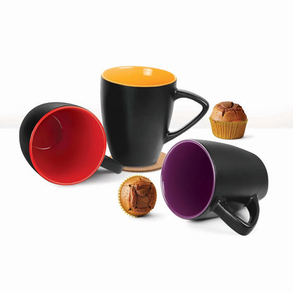 Treo Delta Ceramic Mug Set – 240 ml (Set of 6)