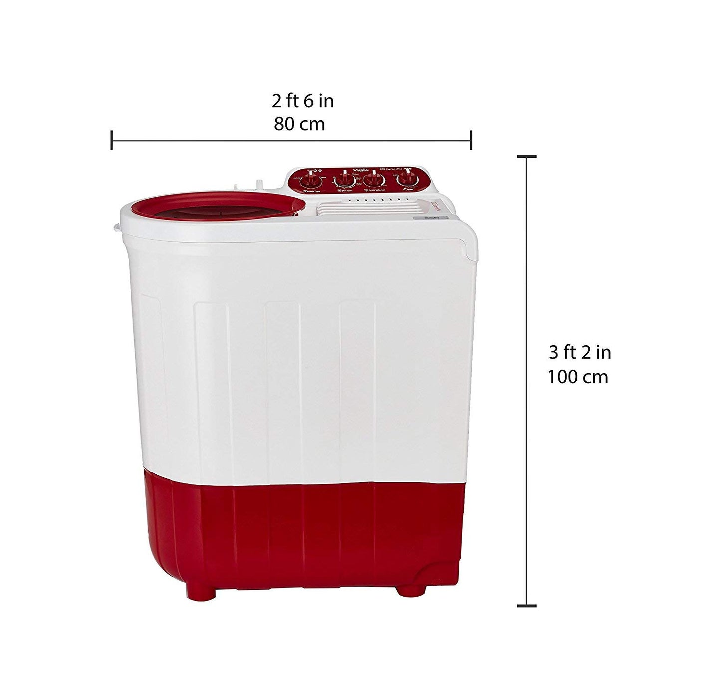 Whirlpool Ace Supreme Plus – 7 Kg 5-Star Semi-Automatic Washing Machine (Coral Red)