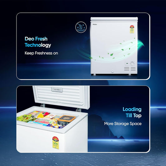 Haier HFC-175SM5 – 146L 5-Star Single Door Convertible Deep Freezer with Deo Fresh Technology