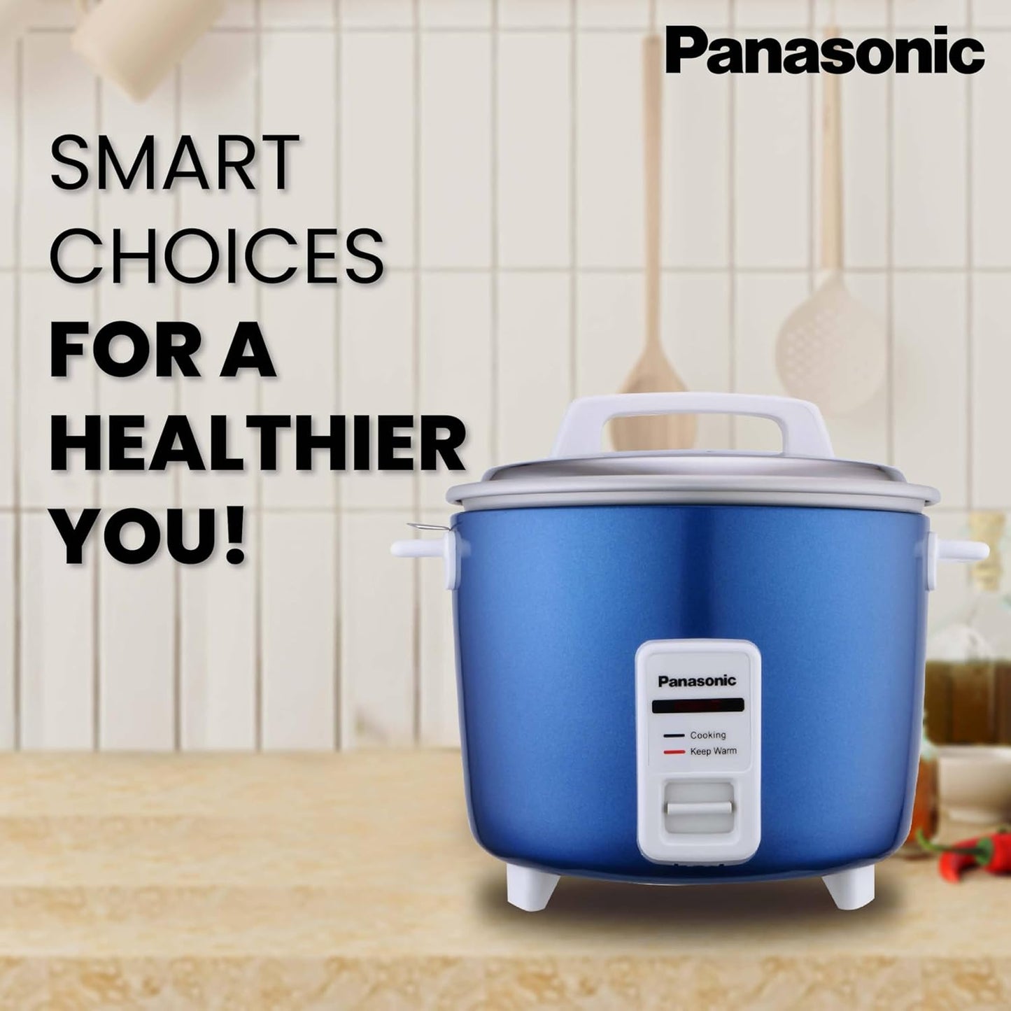 Panasonic SR-WA18H(AT)BL Electric Rice Cooker – 1.8L, Blue