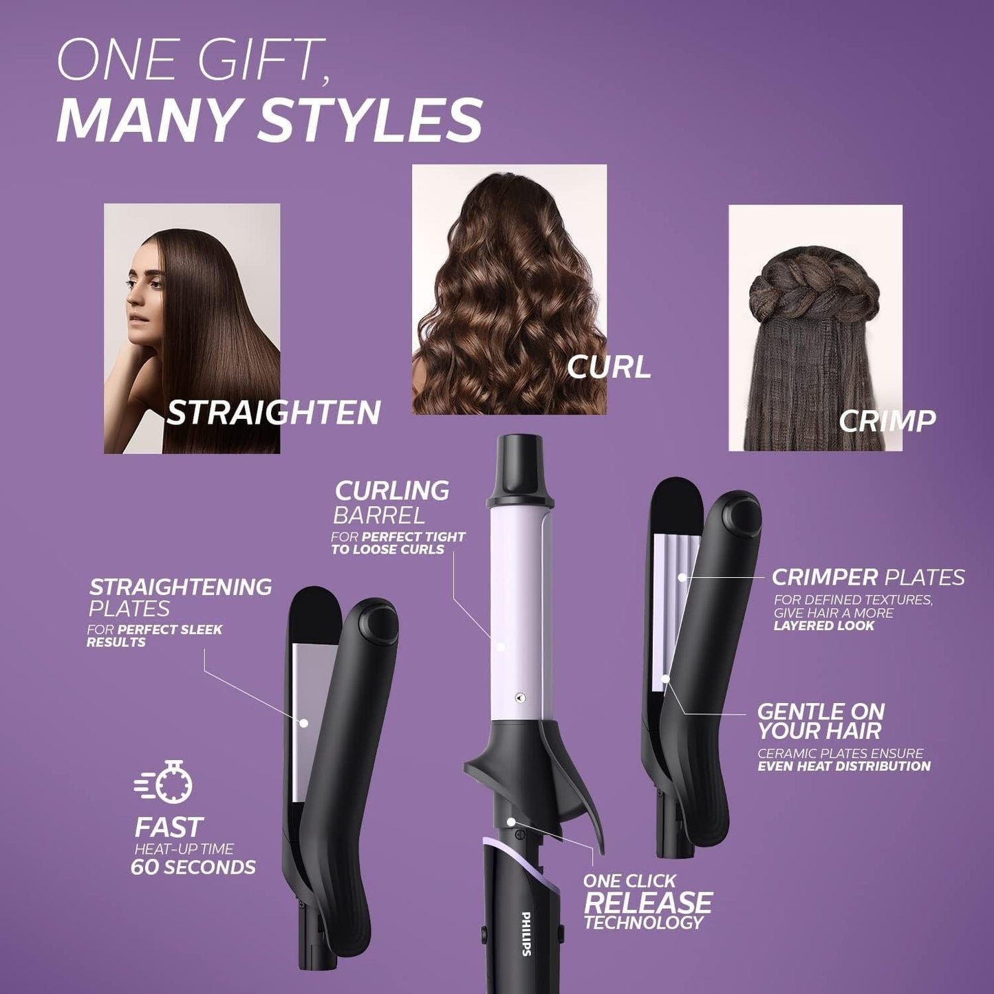 Philips Multi Styler BHH816/00 – 5-in-1 Hair Styling Tool