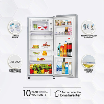 Whirlpool 190 L Single Door Refrigerator – 205 IMPC PRM 3S Lumina Steel‑Z (72511)