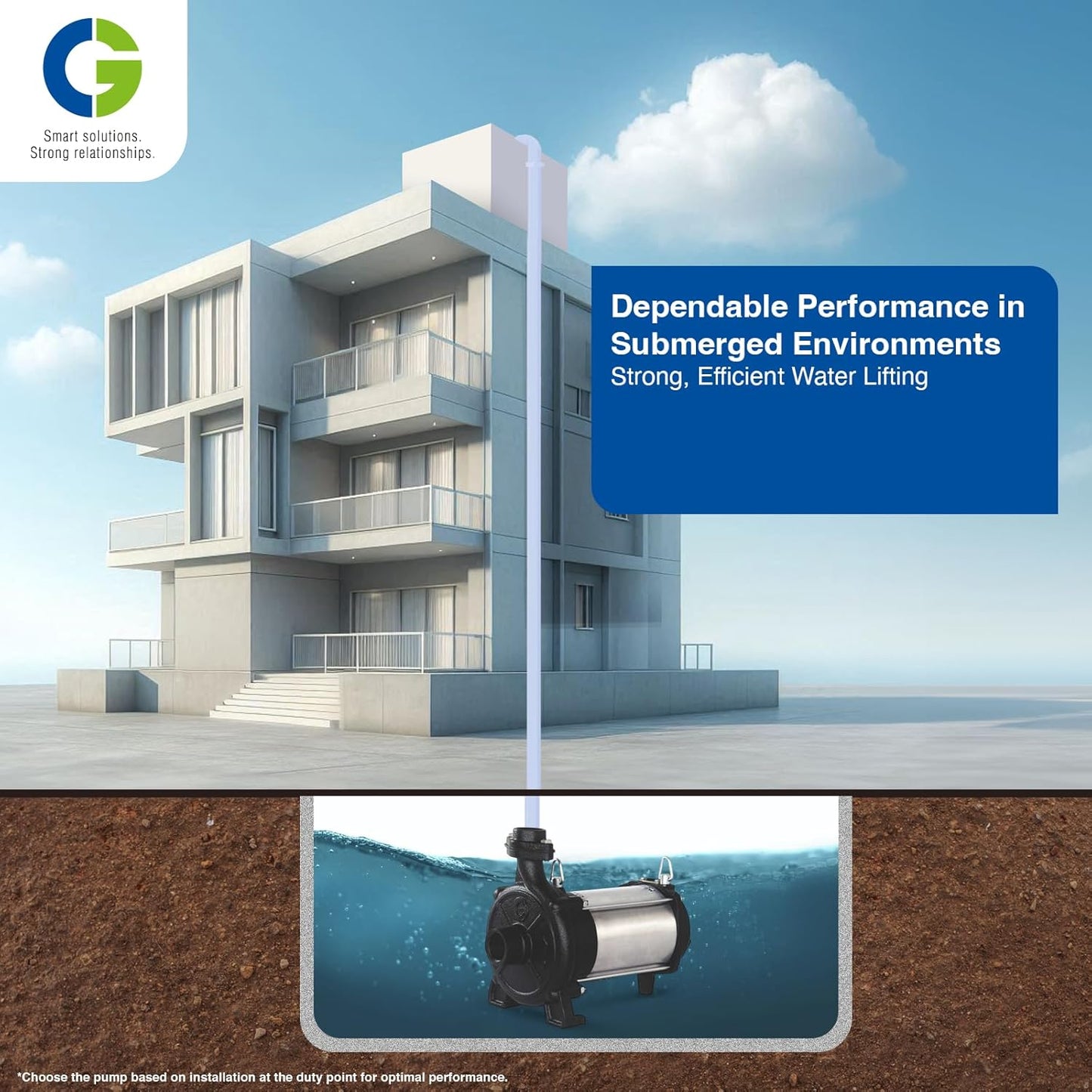 CG-CGDOW1580Z43 | DOW Openwell Z43 | 1.12kW/1.1 HP | Domestic Open Well Submersible Pump | Energy Efficient | SS 202 Motor Body | SS Shaft | CED Coated Component | Copper Motor | 1Yr Warranty