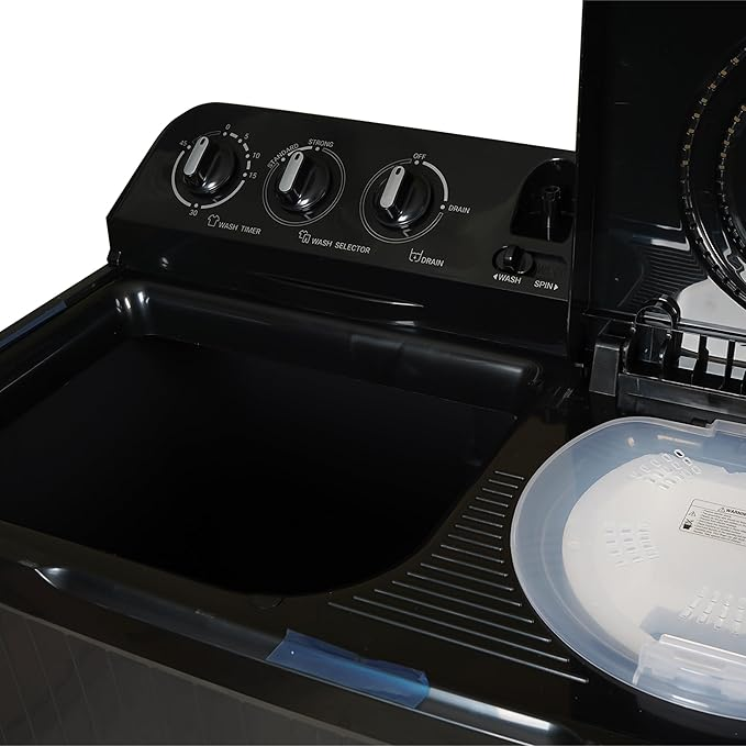 Haier 9 Kg 5 Star Semi Automatic Top Loading Washing Machine HTW90-196BBK