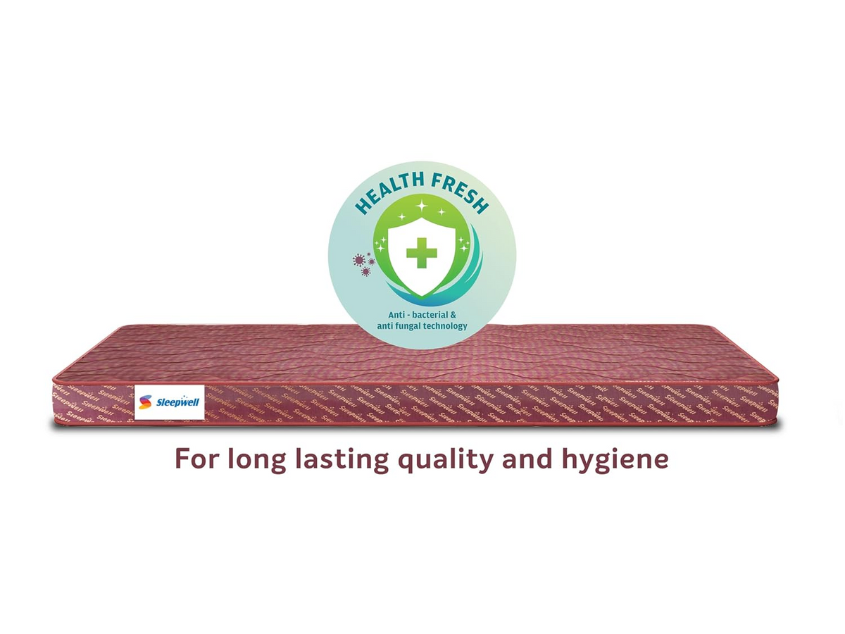 Sleepwell Tarang Ortho 5 Inches Mattress | King 5" | 78" × 72" (12.7 cm × 198 cm × 183 cm)