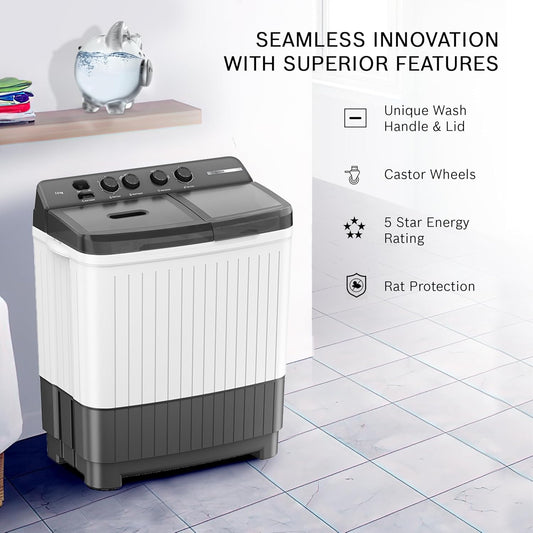 Bosch WJZ751W0IN | 7.5 kg 5‑Star Semi‑Automatic Top Load Washing Machine