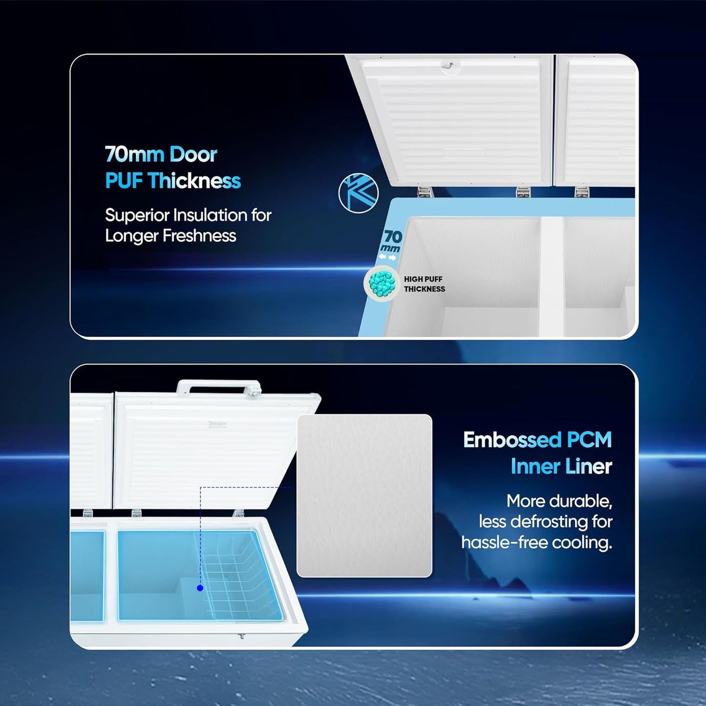 Haier HFC-500DM5 – 500L 5-Star Double Door Hard Top Convertible Deep Freezer