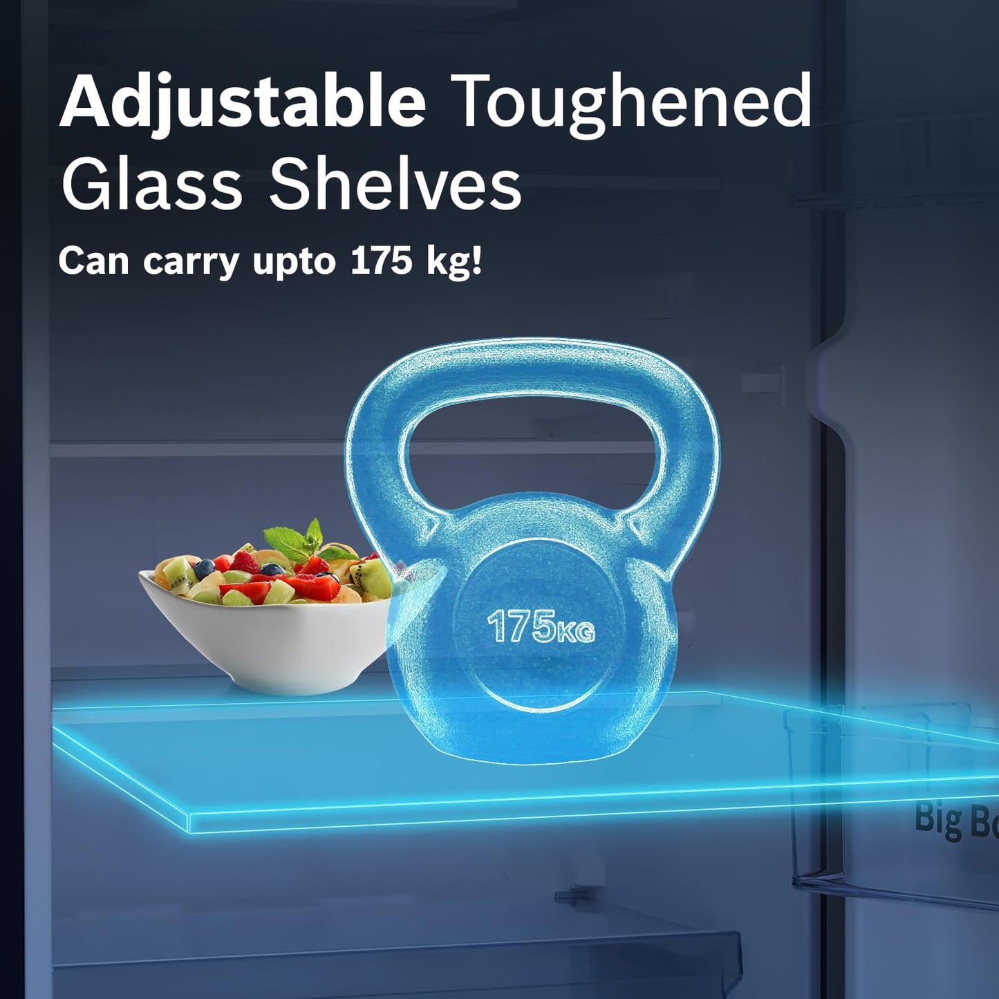 187 L 3 Star Capacity Single Door, Direct Cool Refrigerator with MultiBox, Cool Bottle Zone, XL Dry Storage (CST18B33PI, Pedestal, Blue Feather)