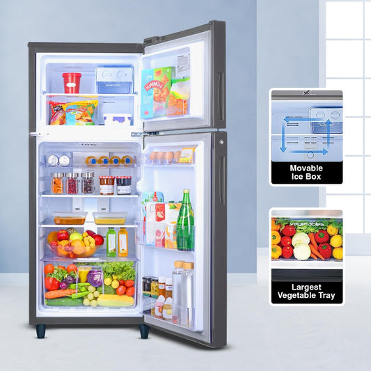 Godrej RT EONALPHA 250B RI ST GL (Steel Glow) – 234L Frost-Free Double Door Refrigerator