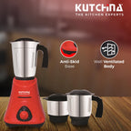 Kutchina Omega DLX 500W Mixer Grinder – 3 Stainless Steel Jars, Hygrade Motor