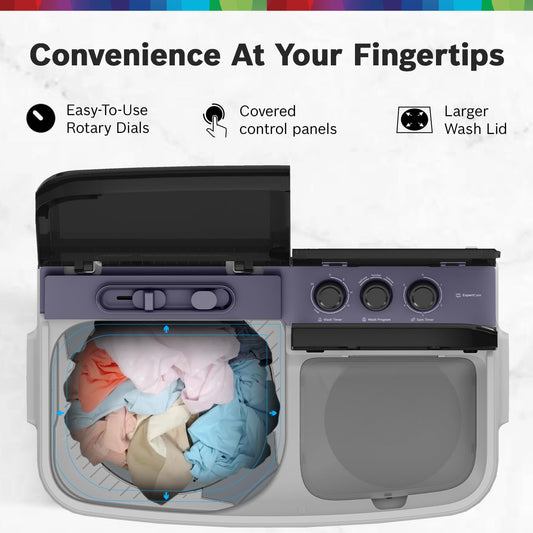 Bosch WJP802L0IN Series 4 – 8 kg 5 Star Semi-Automatic Top Load Washing Machine (Lilac)
