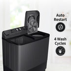 Samsung 11.5 Kg Semi-Automatic Top Load Washing Machine Appliance (WT11A4260GD/TL,Dark Gray)