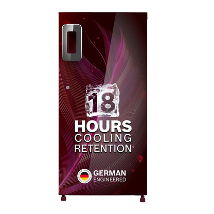 Bosch 207 L,3 Star, Single Door, Direct Cool Refrigerator with Chrome handle, Multi box and cool bottle zone (CST20W33NI, Feather Wine)