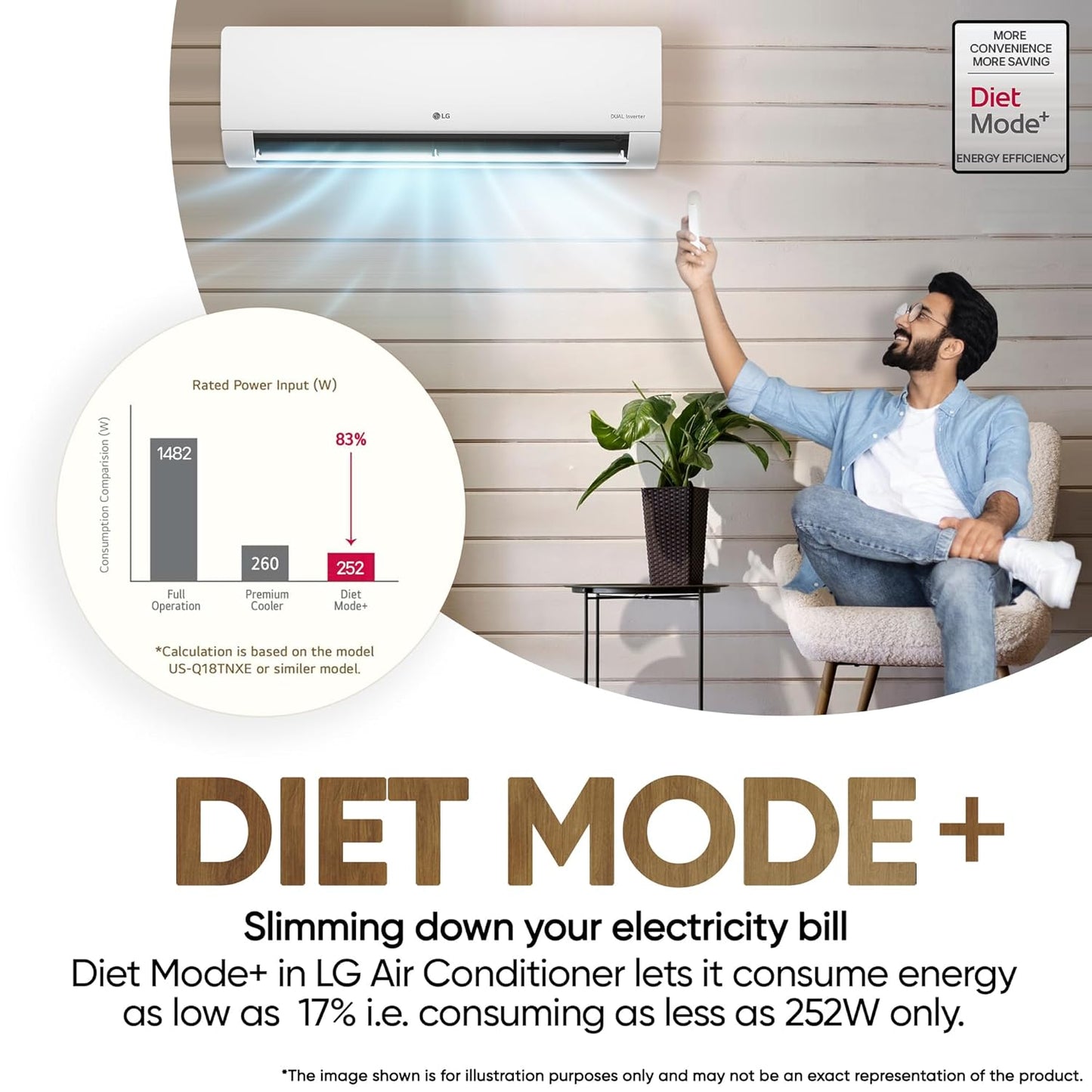 LG 2 Ton AC AS-Q24ENXE with AI 6-in-1 Cooling