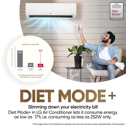 LG 2 Ton AC AS-Q24ENXE with AI 6-in-1 Cooling