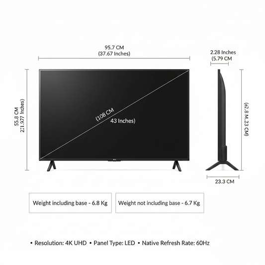 LG 43UA73806LA 43 Inch 4K UHD AI Smart TV