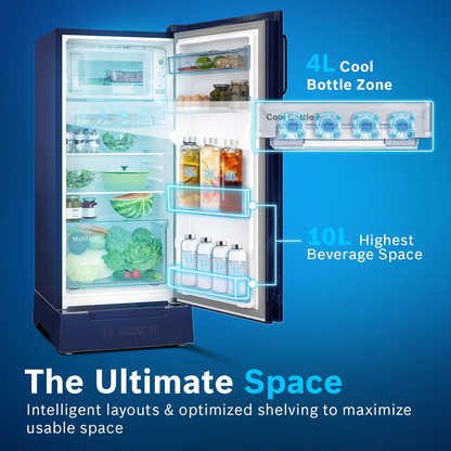 Bosch Series 4 187L 4 Star Direct Cool Single Door Refrigerator – CST18B24VI