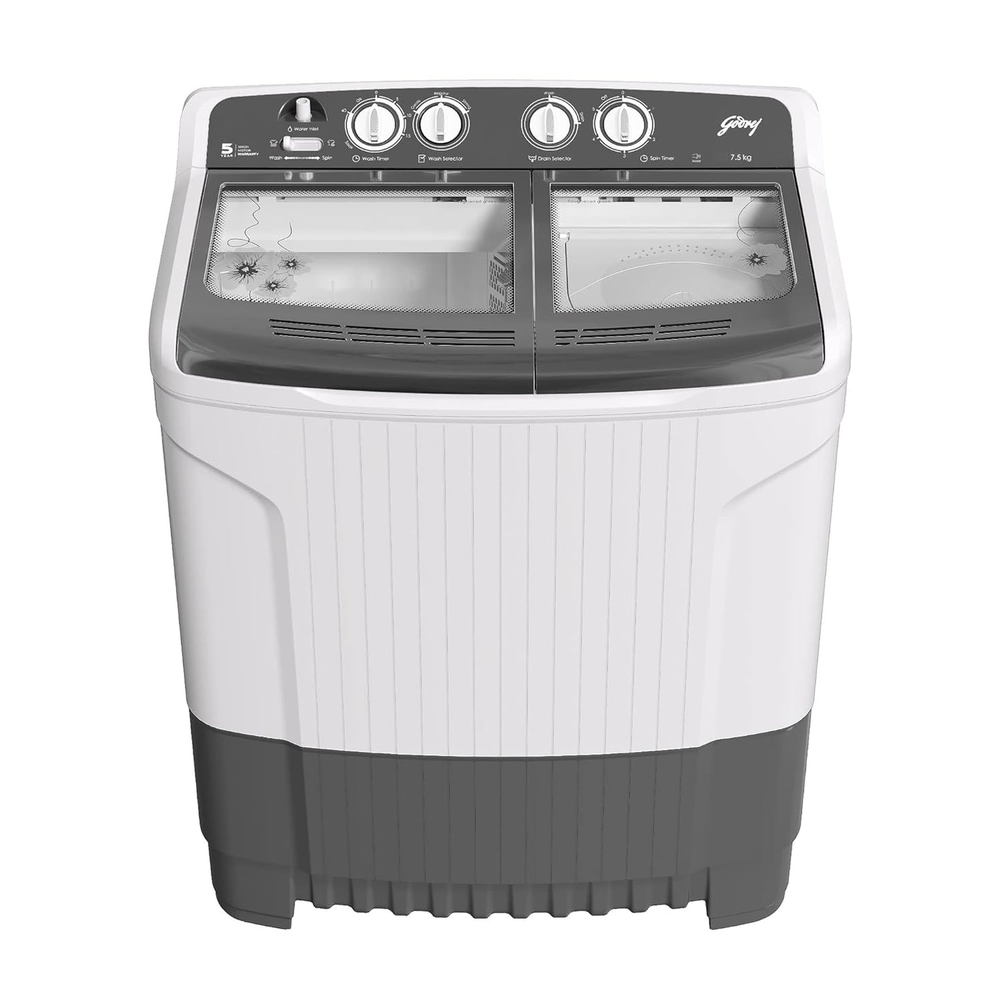 Godrej WS EDGE 75 5.0 TB3 M STGR – 7.5 kg Semi‑Automatic Top‑Load Washing Machine