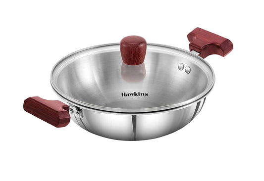 Hawkins SSD15G Tri-Ply Stainless Steel Deep-Fry Pan (1.5 L)