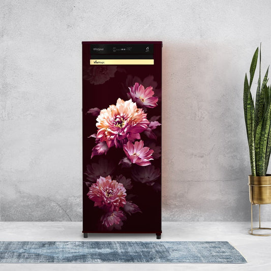 Whirlpool Vitamagic Pro 192L 3-Star Single Door Refrigerator (Wine Dafne, Model: 73431)