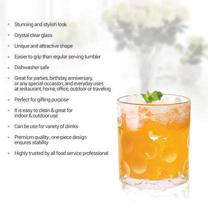 Treo Fizz Juice Tumbler Set – 250 ml (Set of 6)