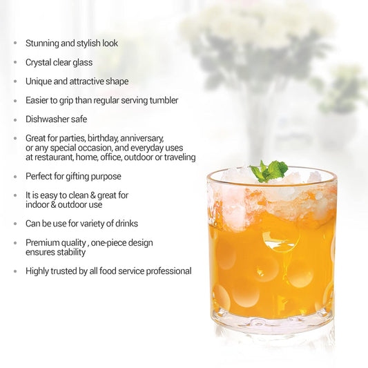 Treo Fizz Juice Tumbler Set – 250 ml (Set of 6)