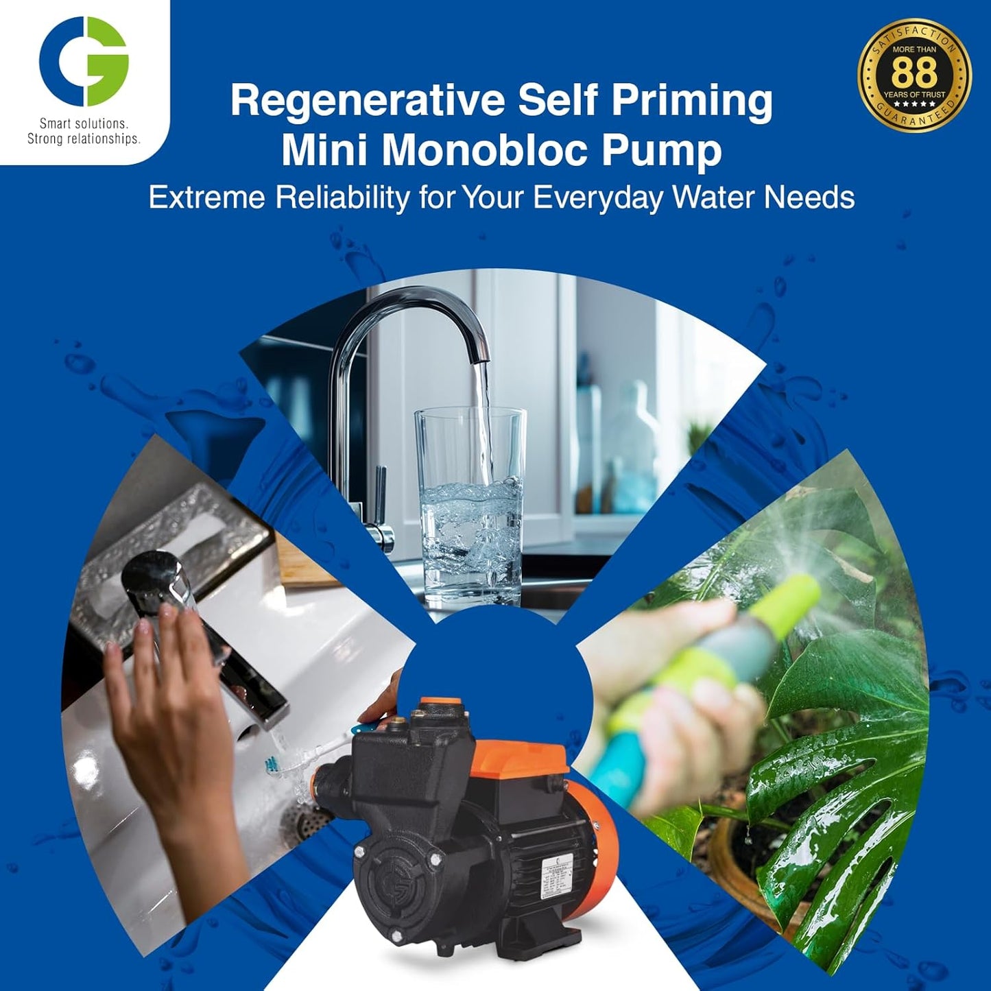 CG-CGDMM15XT | miniXTREME | 1.1kW/1.5 HP | Regenerative Mini Monobloc Pump| Copper Motor | CED Coated Components | Forged Brass Impeller | PDC Motor Body | 8.8 Grade Fastner | 1Yr Warranty