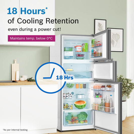 Bosch CMC33K03NI 303L Triple Door Refrigerator – Convertible, Inverter, Silver