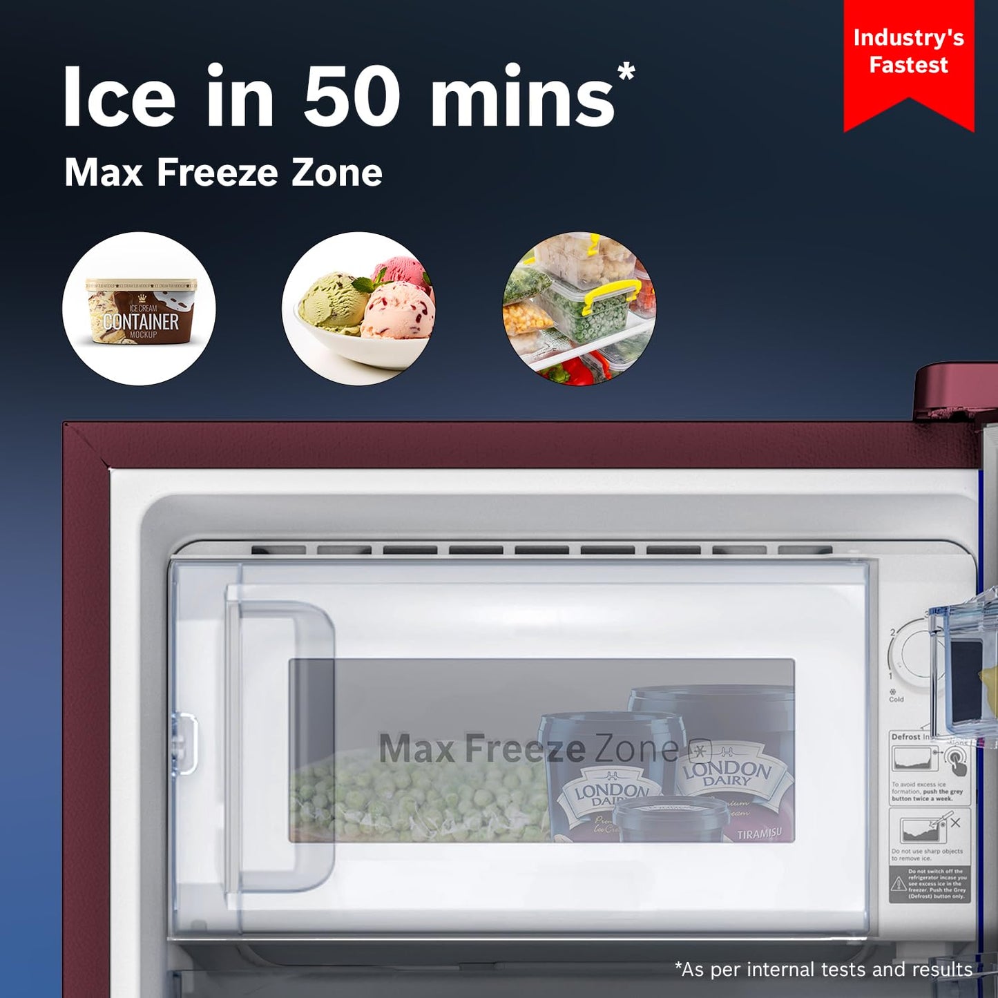 Bosch 207 L,3 Star, Single Door, Direct Cool Refrigerator with Chrome handle, Multi box and cool bottle zone (CST20W33NI, Feather Wine)