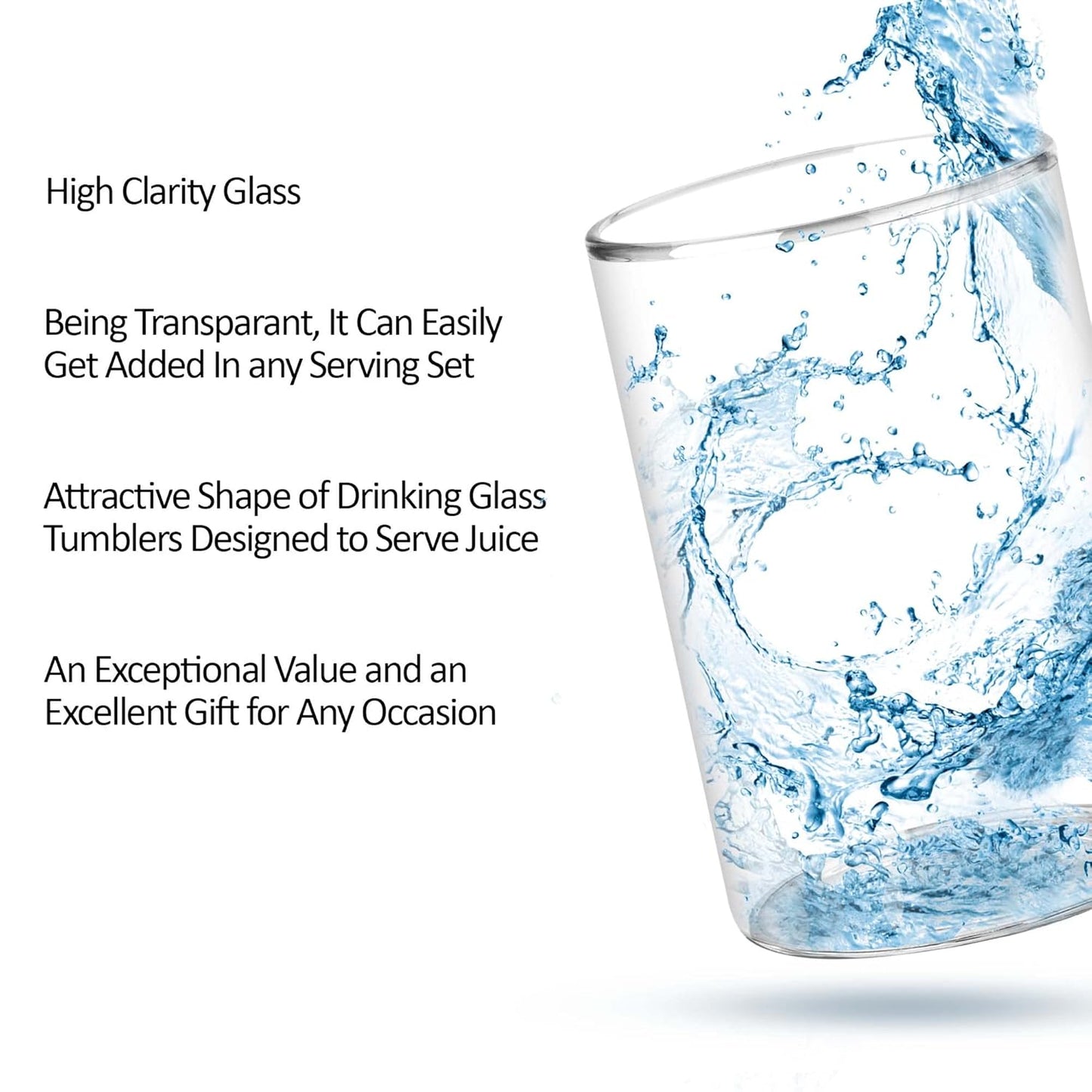 Treo Borosilicate Vector Tumbler Set – 300 ml (Set of 2)