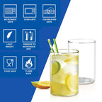 Treo Borosilicate Vector Tumbler Set – 300 ml (Set of 2)