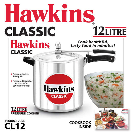Hawkins Classic 12L Pressure Cooker – Model CL12