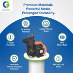 CG-CGDMM10ML | miniMARSHAL-I 0.75kW/1.0 HP | Regenerative Mini Monobloc Pump | Anti-Jam SS Insert | Rust Resistant | Copper Motor | S S Shaft | Overload Protection | PDC Motor Body | 2Yr Warranty