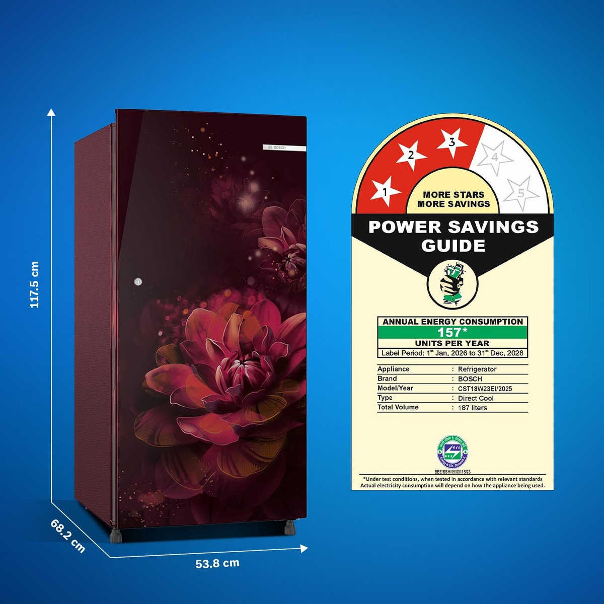 Bosch Series 4 Free-Standing Refrigerator CST18W23EI